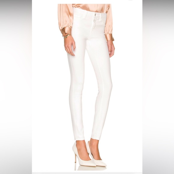 L'AGENCE Marguerite High Rise Skinny in Blanc Jeans - Picture 7 of 8